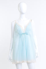 Claire Sandra Lucie Ann Marabou Trim Babydoll Peignoir Set babydoll mannequin @RECESS LA