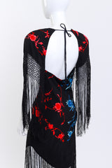 Vintage Piano Shawl Fringe Dress on mannequin @RECESS LA