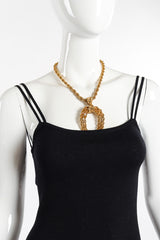 Vintage Tassel Pendant Necklace on mannequin @recessla