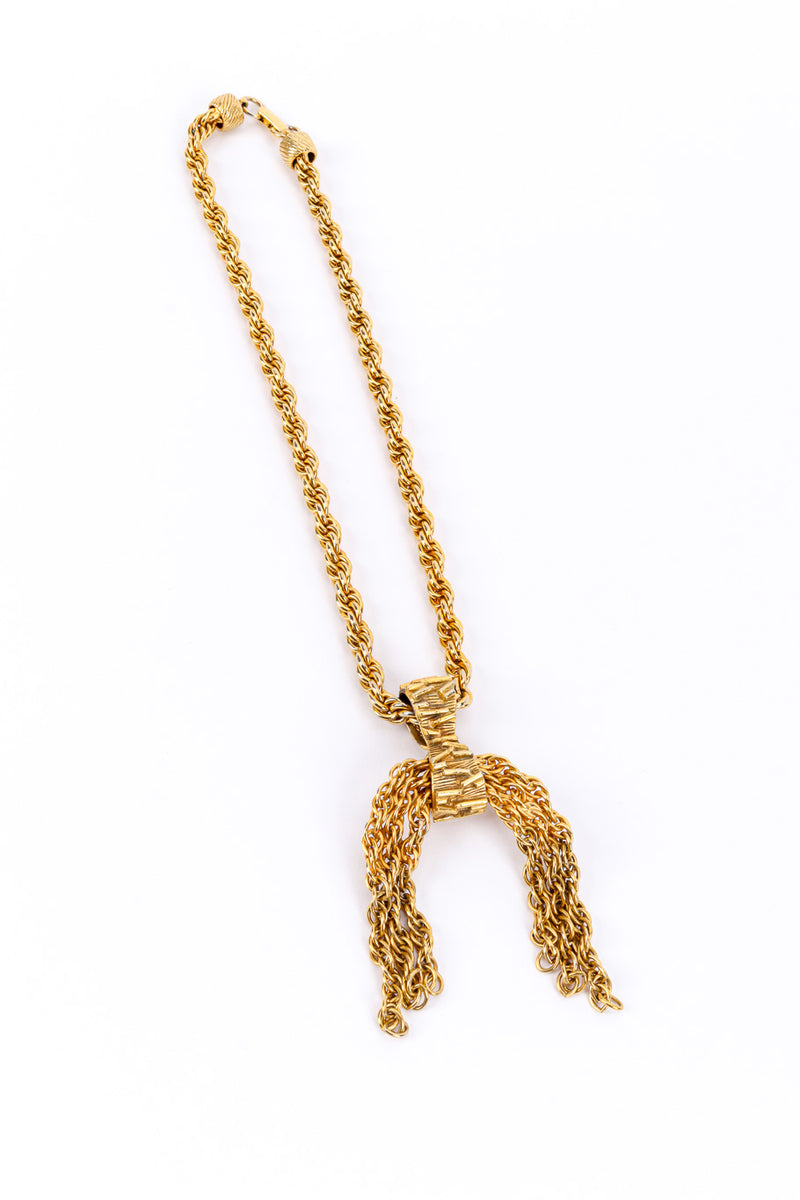 Vintage Tassel Pendant Necklace front view @recessla