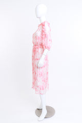 Vintage Sheer Silk Floral Ruffle Dress on mannequin @RECESS LA