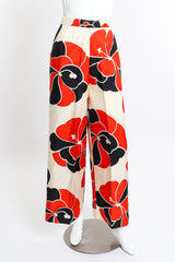 Vintage Charles Cooper Mod Flower Blouse, Pant & Sash Set pant front on mannequin @recess la