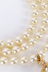 Vivienne Westwood Triple Strand Pearl Orb Necklace spot on pearl @recess la