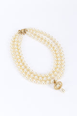 Vivienne Westwood Triple Strand Pearl Orb Necklace front @recess la