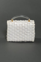 Vintage Lesco Lona Woven Vinyl Handbag back @recess la