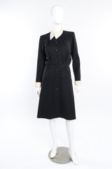 Vintage Yves Saint Laurent Collared Blazer Dress front view on mannequin @Recessla