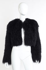 Yves Saint Laurent Mongolian Fur Jacket open front on mannequin @recessla