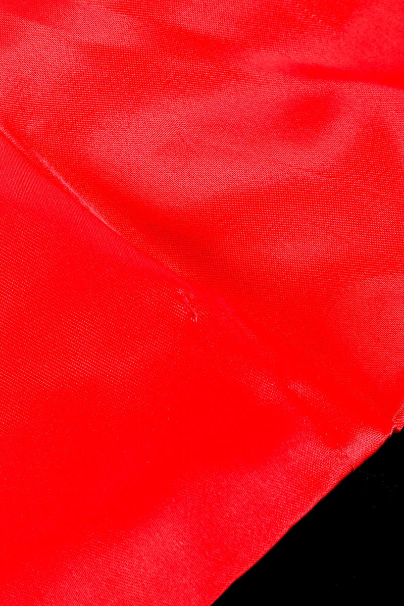 Vintage Yves Saint Laurent Rose Velvet Trim Jacket lining closeup @recessla