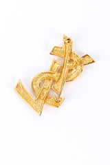 YSL Quilted Logo Brooch flat lay @RECESS LA