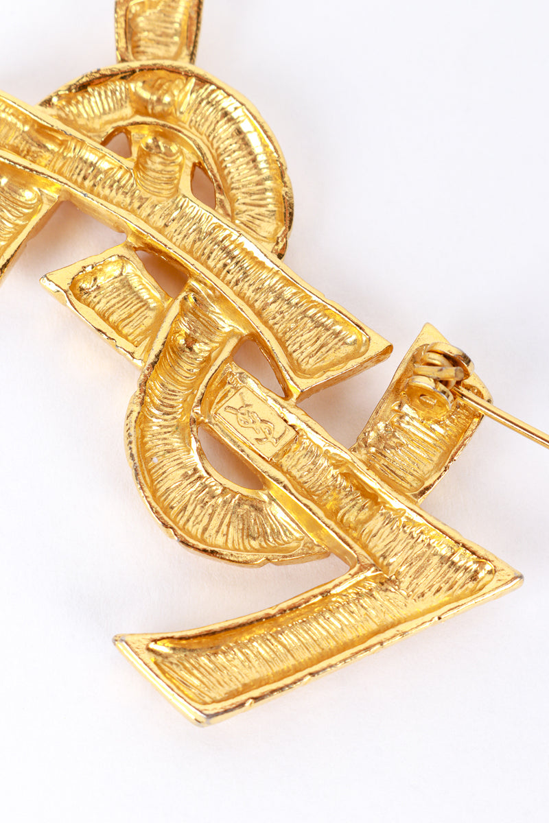 YSL Quilted Logo Brooch signed @RECESS LA