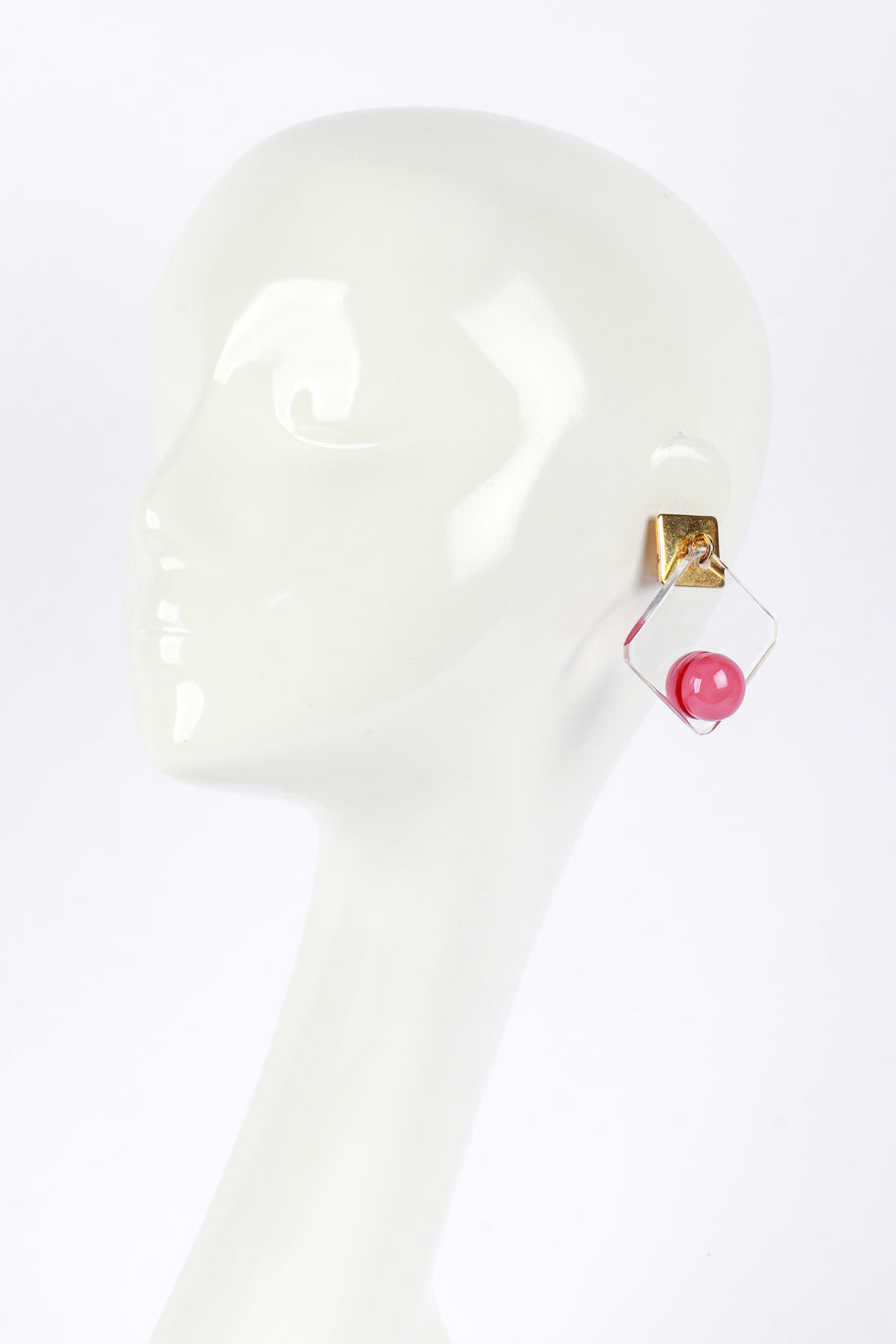 Yves Saint Laurent Geo Lucite Drop Earrings mannequin @RECESS LA