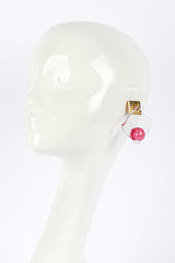 Yves Saint Laurent Geo Lucite Drop Earrings mannequin @RECESS LA