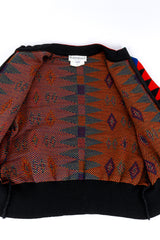 Vintage Yves Saint Laurent Encore Geo Knit Wool Sweater interior @recess la