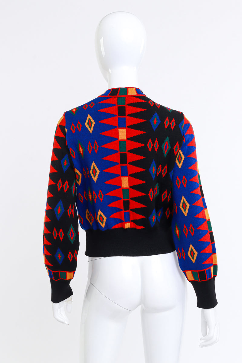 Vintage Yves Saint Laurent Encore Geo Knit Wool Sweater back @recess la