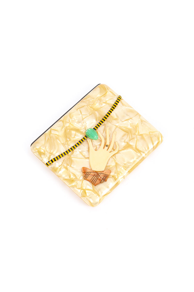 Vintage Pearlescent Celluloid Cigarette Case II front @recess la