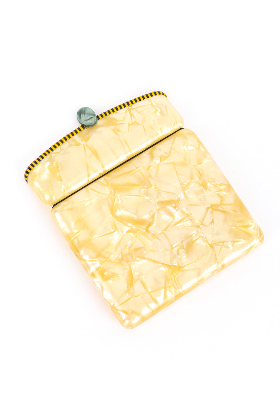 Vintage Pearlescent Celluloid Cigarette Case III back @recess la