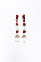 Vintage Rada Crystal Bead Drop Earrings front @recess la