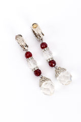 Vintage Rada Crystal Bead Drop Earrings back @recess la