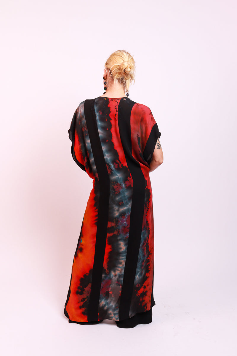 Carter Smith Hand Embroidered Shibori Duster on model @RECESS LA