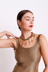 Stingray Chain Collar Necklace on model @RECESS LA