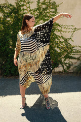 La Vetta Tiger Stripes & Dots Burnout Caftan Cover Up on model @RECESS LA