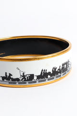 Vintage Hermés Horse Carriage Wide Enamel Bracelet marks/scratches detail @ Recess LA