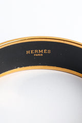 Vintage Hermés Horse Carriage Wide Enamel Bracelet signed @ Recess LA