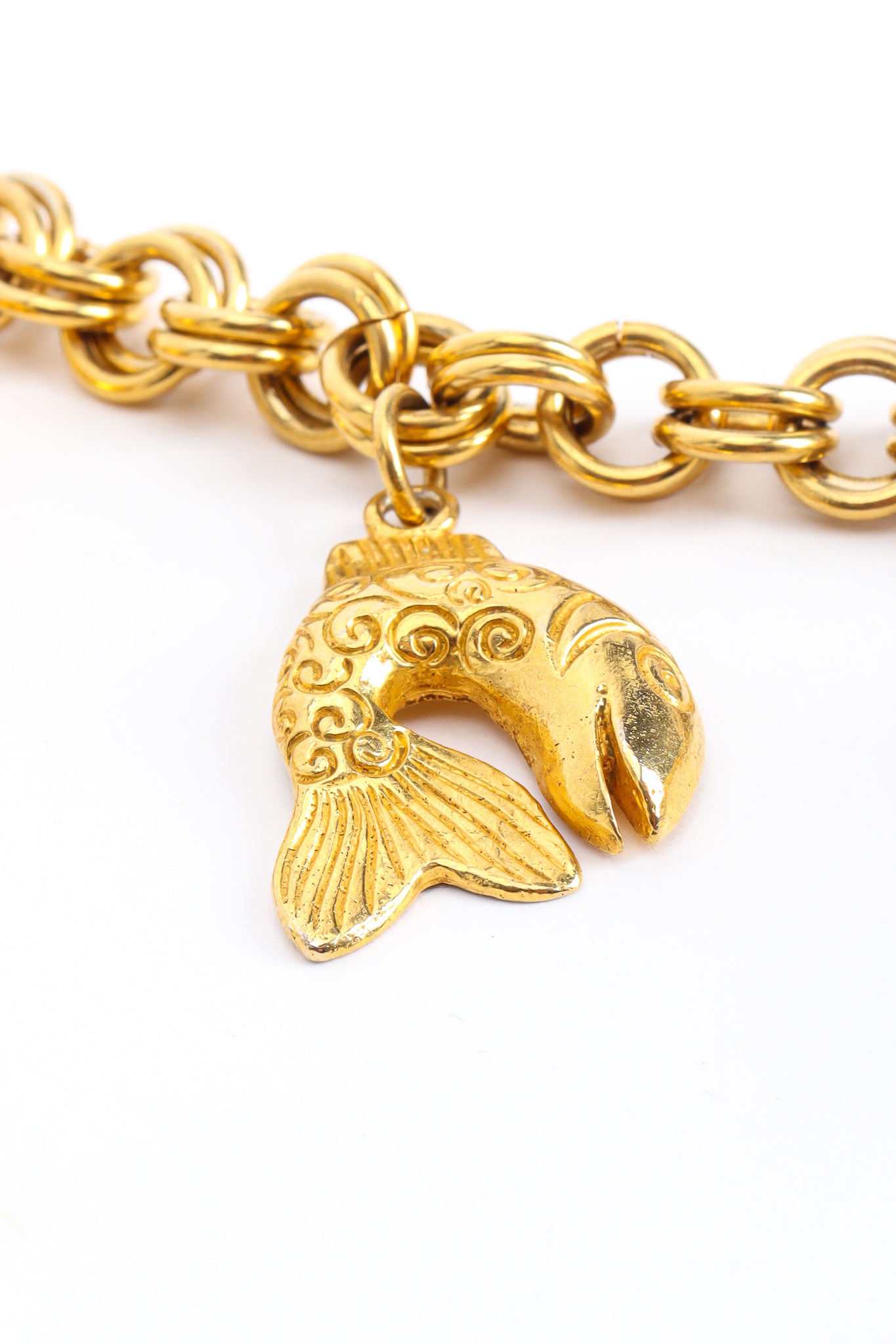 Vintage Isabel Canovas Cat Fish Charm Necklace fish charm @ Recess LA