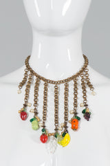 Glass Fruit Bib Necklace