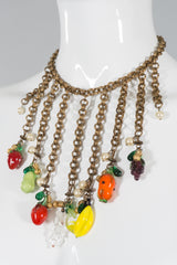 Glass Fruit Bib Necklace