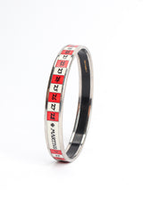 Hermés Pisces Sign Calender Narrow Enamel Bracelet print close @ Recess LA