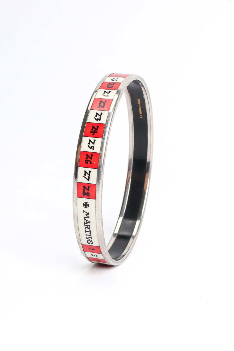 Hermés Pisces Sign Calender Narrow Enamel Bracelet print close @ Recess LA