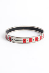 Vintage Hermés Pisces Sign Calender Narrow Enamel Bracelet print close @ Recess LA