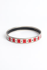 Vintage Hermés Pisces Sign Calender Narrow Enamel Bracelet number print @ Recess LA