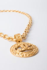 Chanel CC Logo Pendant Chain Necklace