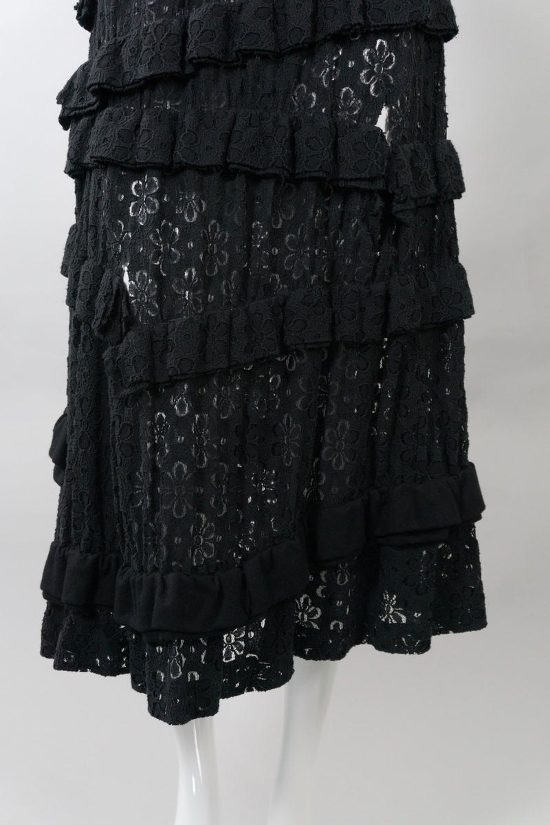 Comme des Garçons Deconstructed Tiered Lace Ruffle Skirt