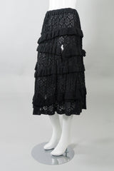 Comme des Garçons Deconstructed Tiered Lace Ruffle Skirt