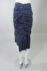 Comme des Garçons Ruched Pleat Asymmetrical Dot Skirt