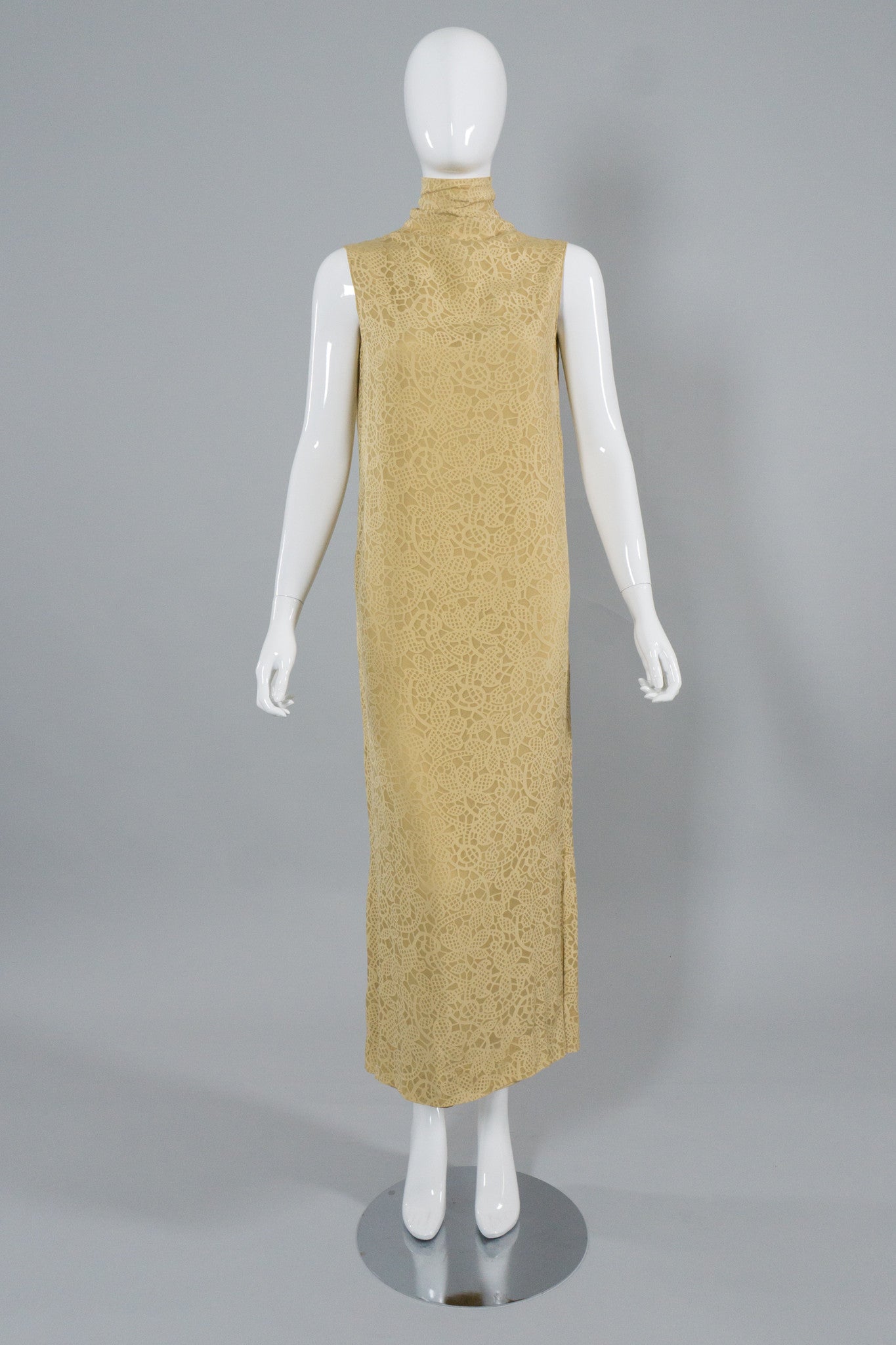 Rudi Gernreich Butter Burnour Column Dress