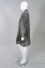 Fendi Vintage Perforated Persian Lamb Fur Cocoon Coat