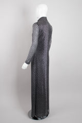 Donald Brooks Silver Lamé Diamond Dot Dress