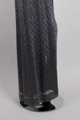 Donald Brooks Silver Lamé Diamond Dot Dress