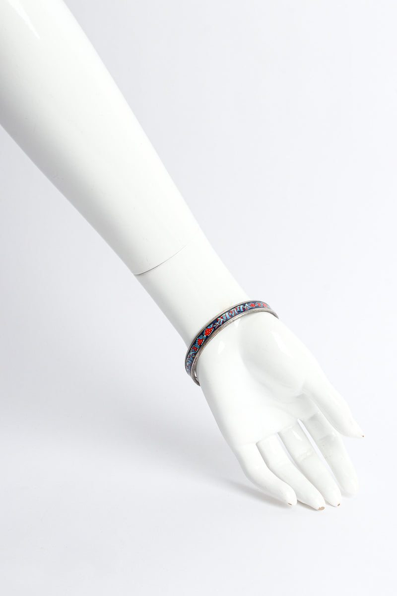 Vintage Hermés Tropical Fish Narrow Enamel Bracelet II mannequin wrist @ Recess LA