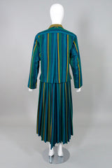 Kenzo Vintage Ethnic Striped Tie Jacket & Skirt Set