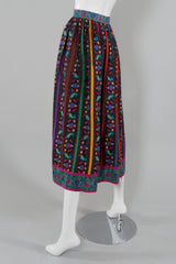 Oscar de la Renta Miss O Paisley Silk Skirt