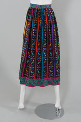 Oscar de la Renta Miss O Paisley Silk Skirt