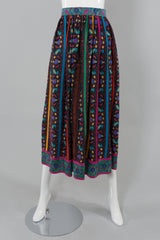 Oscar de la Renta Miss O Paisley Silk Skirt