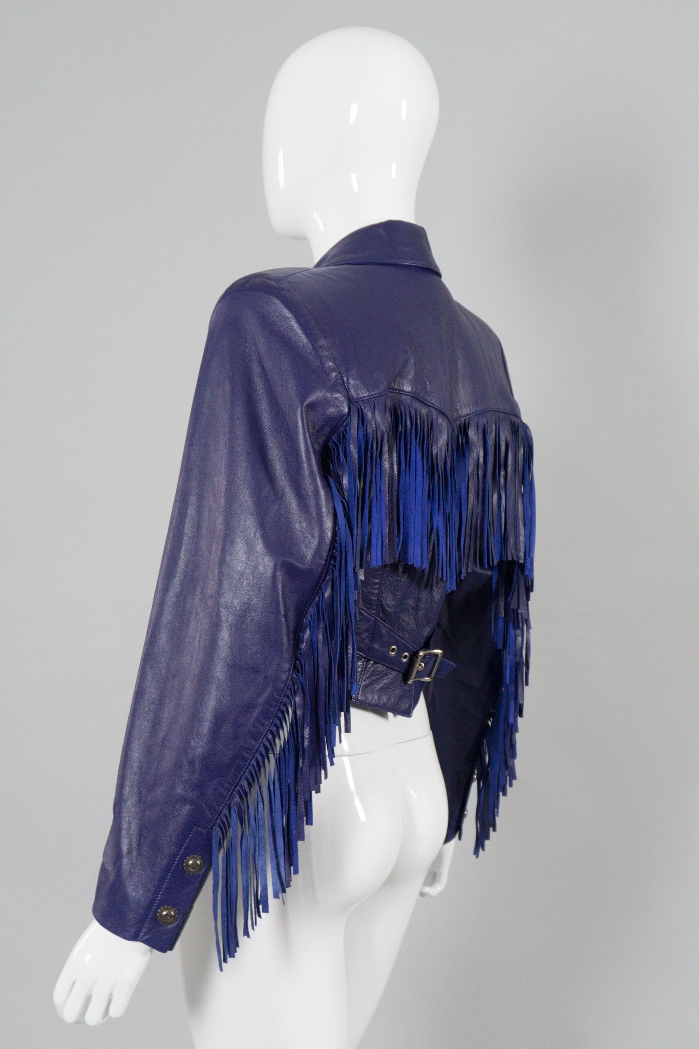 North Beach Leather by Michael Hoban Fringe Crop Jacket