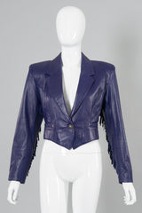 North Beach Leather by Michael Hoban Fringe Crop Jacket