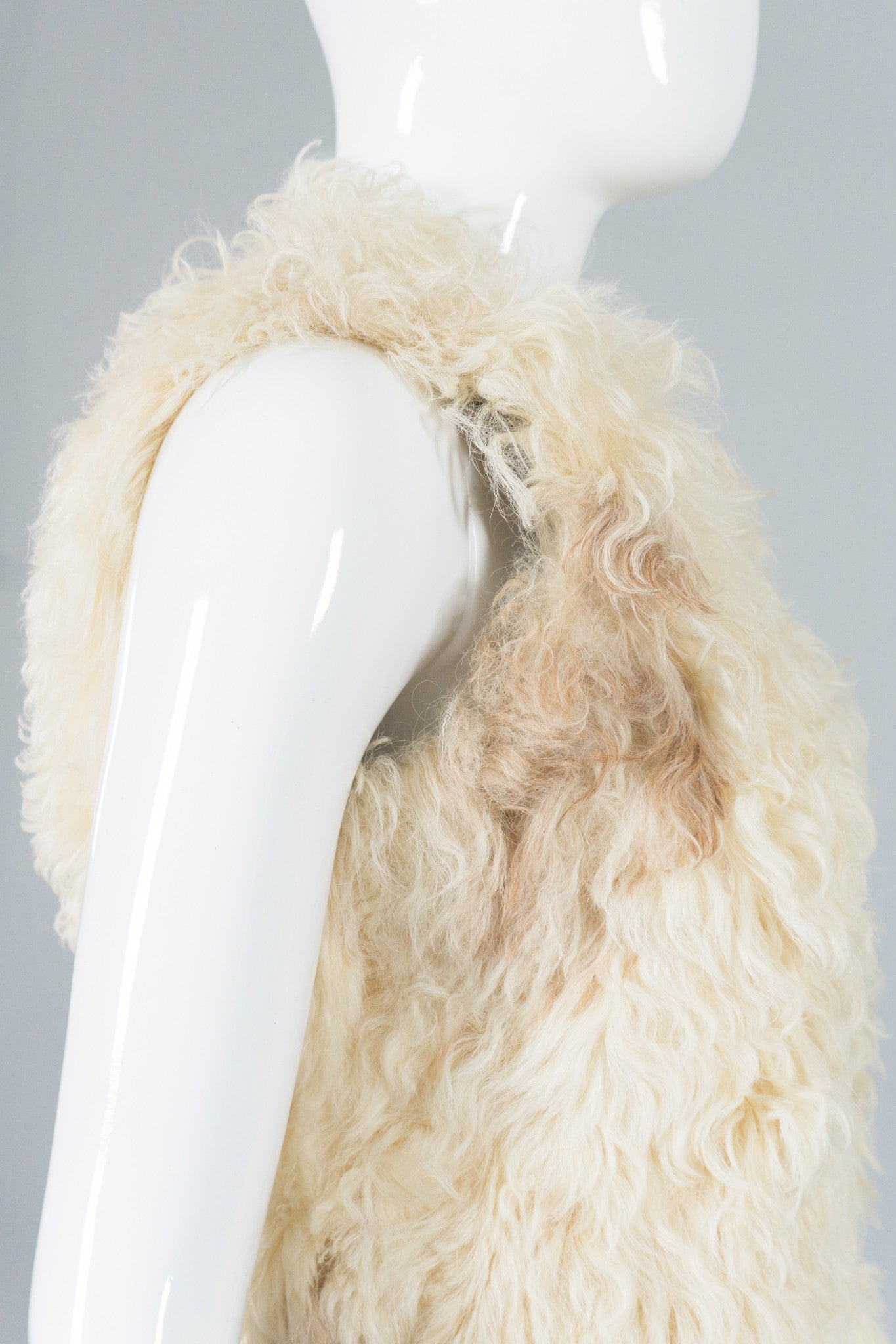 I.Magnin Vintage Mongolian Fur Lambskin Vest